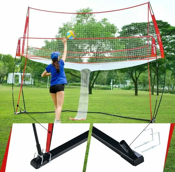 14 * 11FT Volleyball Training Equipment Net for Indoor Outdoor Use Volleyball Practice Net Great for Serving and Dunking Drills with Easy Setup - Image 5