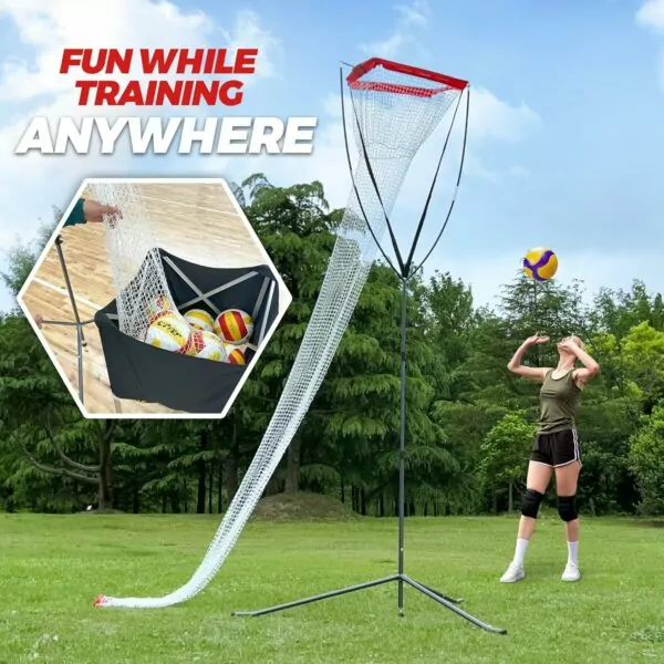 Adjustable Height Volleyball Training Net Setter Trainer for Indoor Outdoor Serving Spiking Practice Equipment - Image 2