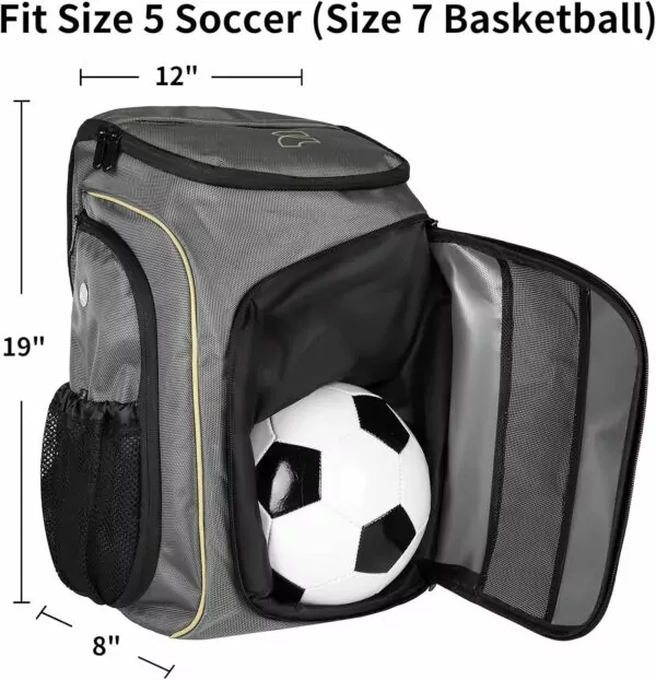 81nD9j3EI8L. AC SL1500 Large Soccer Backpack Basketball Bags for Soccer,Basketball,Volleyball Includes Separate Shoes and Ball Compartment