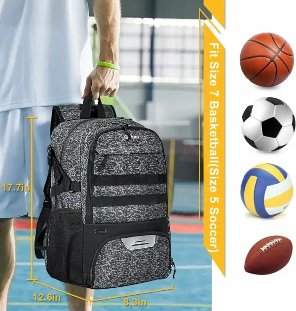 81pZmTiJH2L. AC SL1500 Goloni Basketball Backpack,Large Basketball Bag with Ball Compartment & Shoe Compartment,Sports Bag Fit Volleyball, soccer