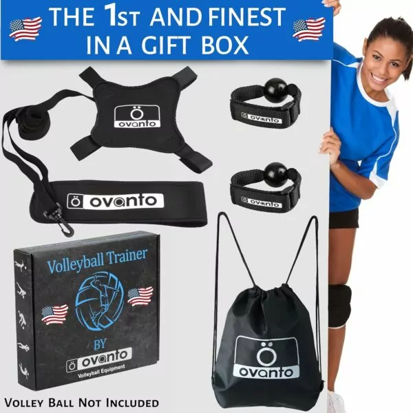 81qZ IjgSEL. AC SL1500 OVANTO Volleyball Training Equipment Aid – Solo Volleyball Equipment in 4 Styles to Serve, Spike, Set and Pass Like a Pro - Adjustable Volleyball Practice Equipment Gift for Beginners & Experts