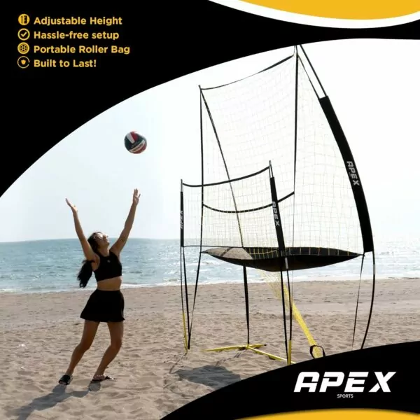 81tiLbrsYnL. AC SL1500 Volleyball Training Net System - Sturdy, Adjustable, and Portable | Improve Accuracy, Technique, and Skills | Ideal for Indoor/Outdoor Use | Easy Assembly & Storage |