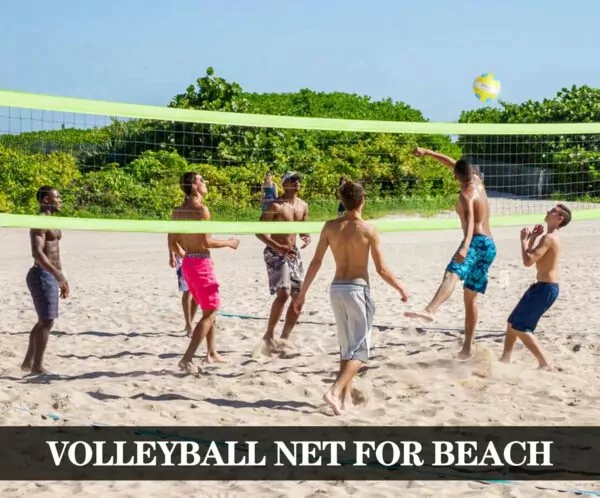 81yXojUukLL. AC SL1500 Outdoor Portable Volleyball Net System - Adjustable Height Poles with Soft Volleyball Ball, Pump, Hammer, Boundary Line, and Carry Bag for Backyard, Beach, Lawn