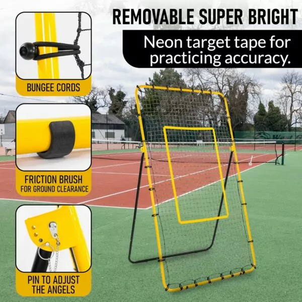 91 rEtjctzL. AC SL1500 Volleyball Rebounder Net 4X7 ft - Training Equipment for Teams and Competitions; Portable or Home Volleyball Net for Outdoors; Backyard Practice Volleyball Trainer with Bounce Back Net (4X7)