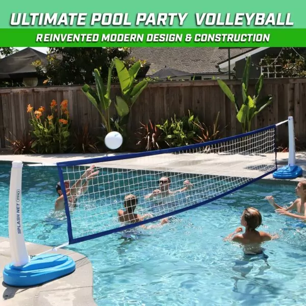 91HzvGXPesL. AC SL1500 GoSports Splash Net PRO Pool Volleyball Net - Includes 2 Water Volleyballs and Pump - White, Red, or Blue