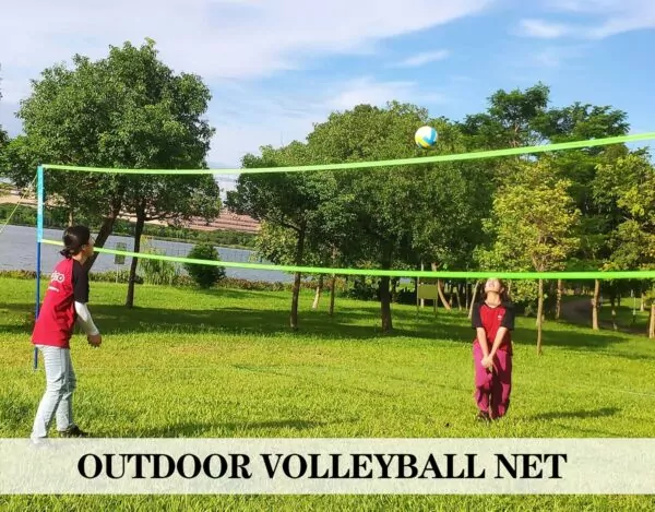 91ns6ivqvgL. AC SL1500 Outdoor Portable Volleyball Net System - Adjustable Height Poles with Soft Volleyball Ball, Pump, Hammer, Boundary Line, and Carry Bag for Backyard, Beach, Lawn