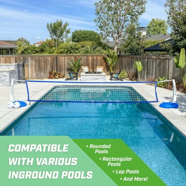 91rbs8xG SL. AC SL1500 GoSports Splash Net PRO Pool Volleyball Net - Includes 2 Water Volleyballs and Pump - White, Red, or Blue