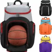 BROTOU Basketball Backpack with Ball Compartment, Custom Football Bag, Soccer Backpack for Rugby/Volleyball/Baseball, Large Capacity Sports Equipment Bags for Men/Women