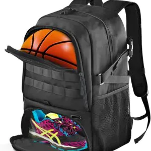 BROTOU Basketball Bag, Soccer Backpack Volleyball Football Backpack Sports Gym Bag with Shoe&Ball Compartment