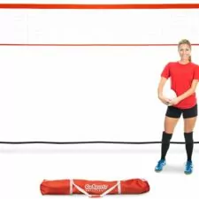 GoSports Freestanding Volleyball Training Net for Indoor or Outdoor Use - Instant Setup and Height Adjustable - 12 ft or 20 ft Sizes