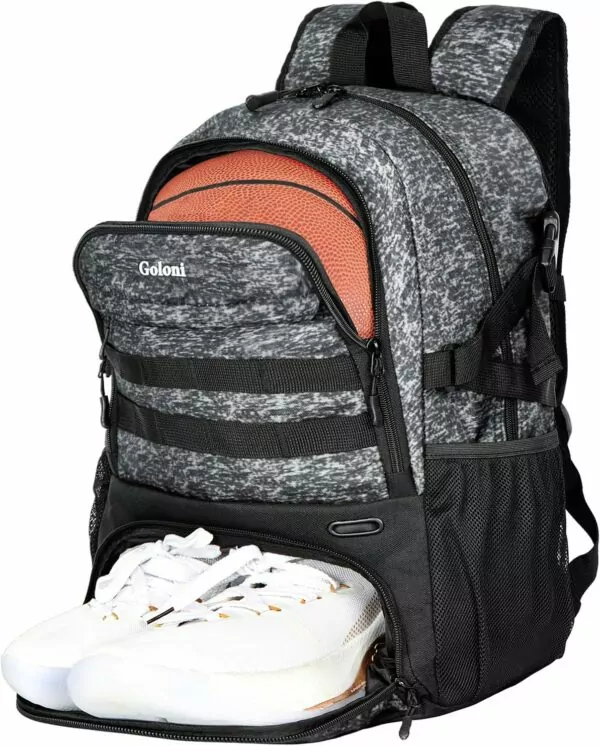 Goloni Basketball Backpack,Large Basketball Bag with Ball Compartment & Shoe Compartment,Sports Bag Fit Volleyball, soccer