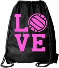 Kenz Laurenz Volleyball Drawstring Bag - Cinch Sack String Backpack Back Sports Pack Tote