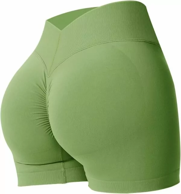 OEAK Booty Lifting Shorts 3.5'' for Women V Back Biker Short Gym Compression Short Tights Spandex Ruched Scrunch Butt Shorts