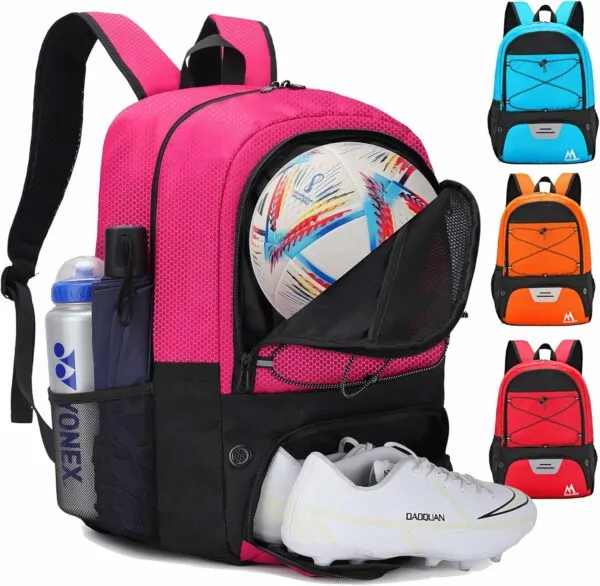 Soccer Bag-Soccer Backpack&Backpack for&Football Volleyball& Basketball,with Ball Compartment and Training Package