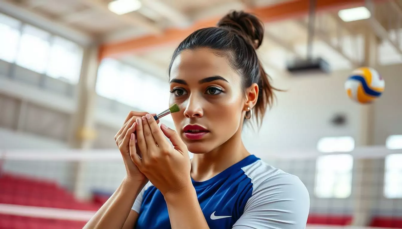 Sweat-Proof Makeup for Volleyball Players