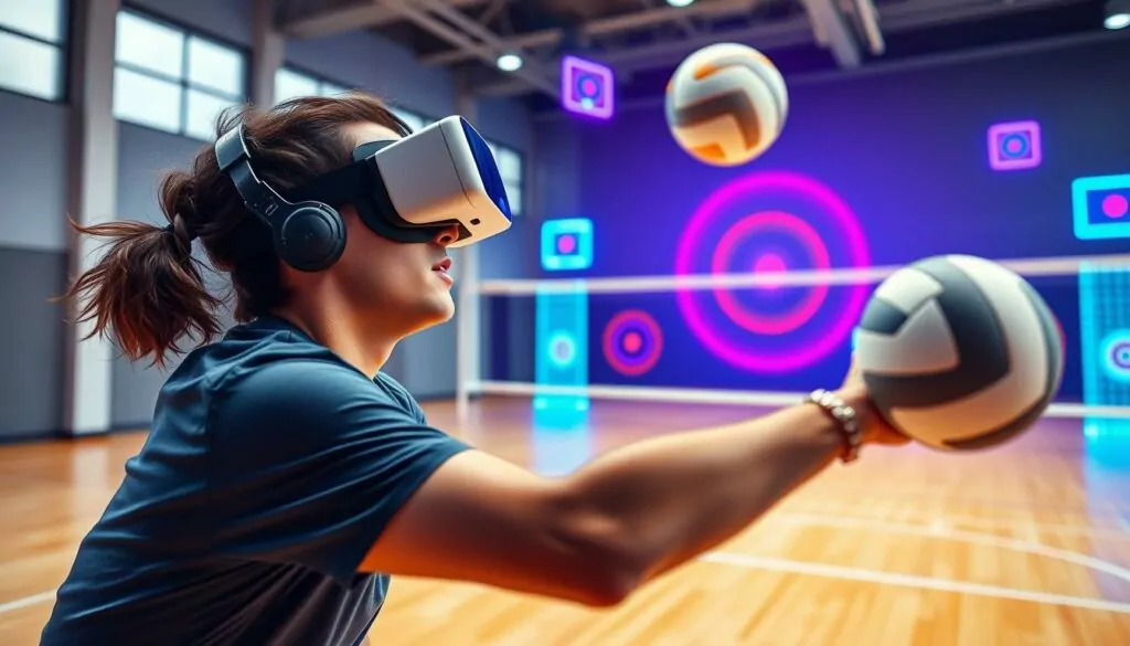 Virtual reality volleyball training