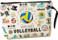 Volleyball Stuff Volleyball Gifts Volleyball Cosmetic Bag Toiletry Bag Birthday Graduation Funny Makeup Bag Volleyball Bag for Women Teens Girls Girlfriend Volleyball Lover Coach Fan Sister Niece