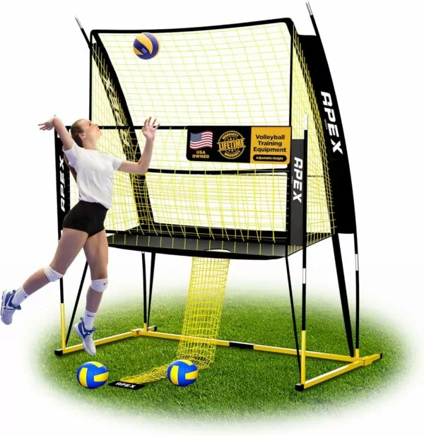 Volleyball Training Net System - Sturdy, Adjustable, and Portable | Improve Accuracy, Technique, and Skills | Ideal for Indoor/Outdoor Use | Easy Assembly & Storage |