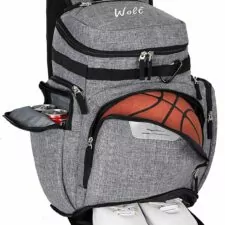 WOLT | Basketball Backpack Bag with Separate Ball Compartment and Shoes Pocket，Large Sports Equipment Bag for Basketball, Soccer, Rugby, Volleyball, Baseball Sport Backpack Bag