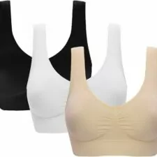 Women's Comfort Workout Sports Bra Low-Impact Activity Sleep Bras