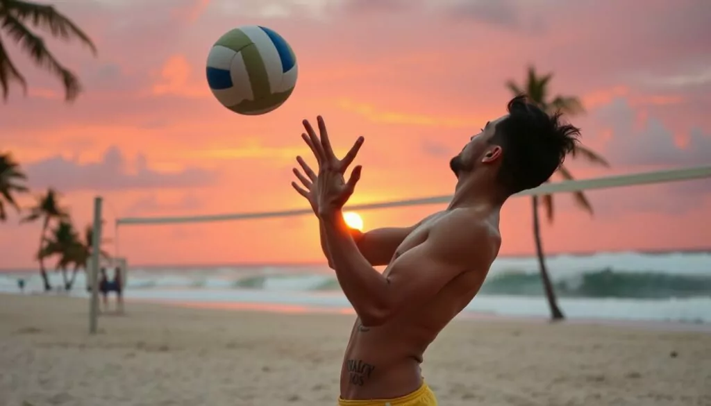 beach volleyball setting