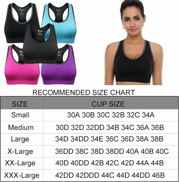 1731696162 715S9h+T6 L. AC SL1500 Women's Seamless Racerback Sports Bra High Impact Support Yoga Gym Workout Fitness