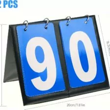 2 PCS Scoreboard Flipper, 2 Digit Tabletop Score Board, Portable Basketball Flip Scoreboard, Baseball Volleyball Score Keeper for Outdoor Games