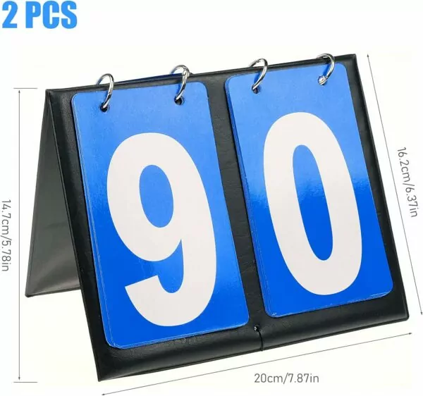 2 PCS Scoreboard Flipper, 2 Digit Tabletop Score Board, Portable Basketball Flip Scoreboard, Baseball Volleyball Score Keeper for Outdoor Games