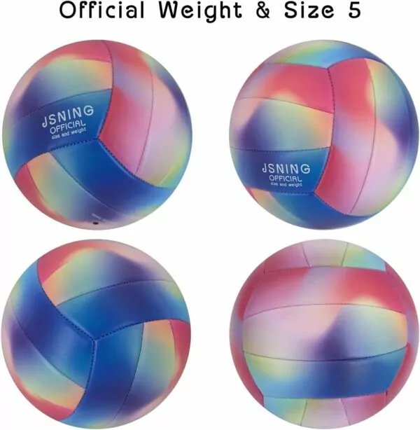 61aJsecEmhL. AC SL1500 Colorful Volleyball Soft Touch for Outdoor Indoor Beach Game,Official Size 5,Volley Lite Volleyball with Pump