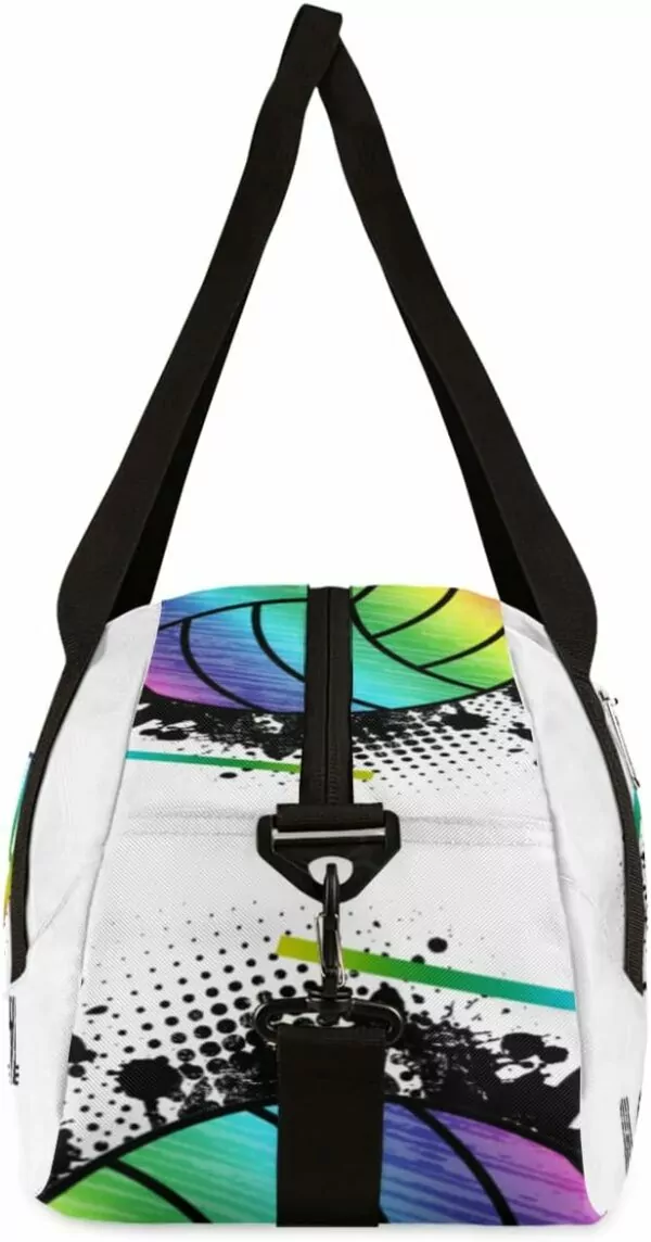 Sport Rainbow Volleyball Kids Duffle Bag for Boys Girls Dance Bag, Sport Gym Bags Overnight Travel Bags Teen Kids Weekender Bag for School Practice Gymnastic Ballet - Image 6