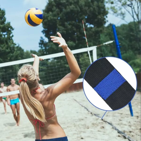 71VzKhLYhXL. AC SL1500 Beach Volleyball Lines by OMSORG: 2 in 1 Heavy Duty Boundary Lines with Reinforced Corners, 2 Inch, Official Size 26.3' X 52.6' for Sand and Backyard