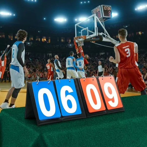 Portable Tabletop 2 Digit Scoreboard Flipper, Baseball Basketball Volleyball Score Keeper, Outdoor Games 2 PCS - Image 5