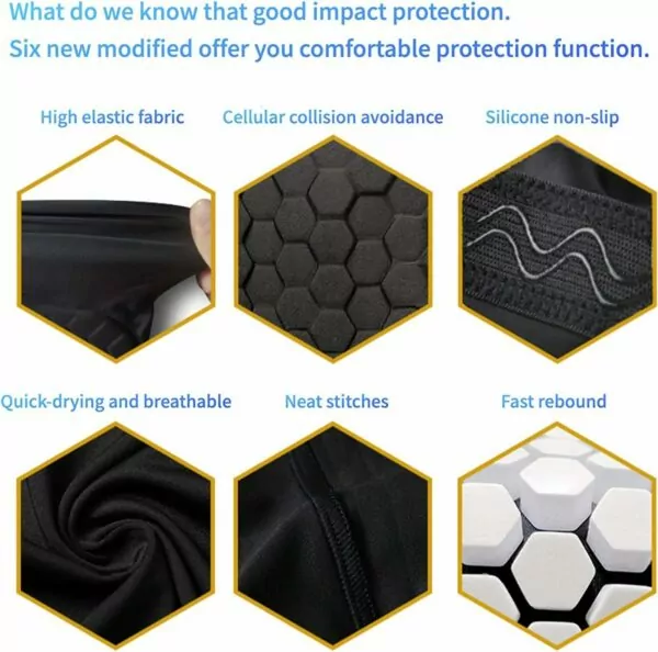 Hex Padded Elbow Sleeves for Basketball Volleyball Football Baseball Collision Avoidance Shooter - Image 2