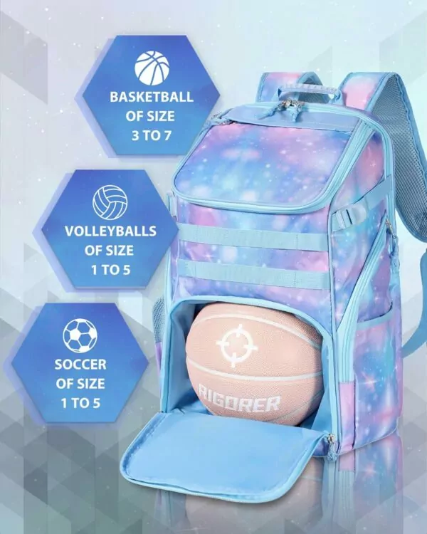 812JIgAKH4L. AC SL1500 Large Basketball Bag Backpack for Men Women Kids Basketball Bookbag with Ball Compartment Shoes Bag 35L Capacity Boys Girls Soccer Ball Bag Gym Backpack Fit Volleyball Football Sports Travel School