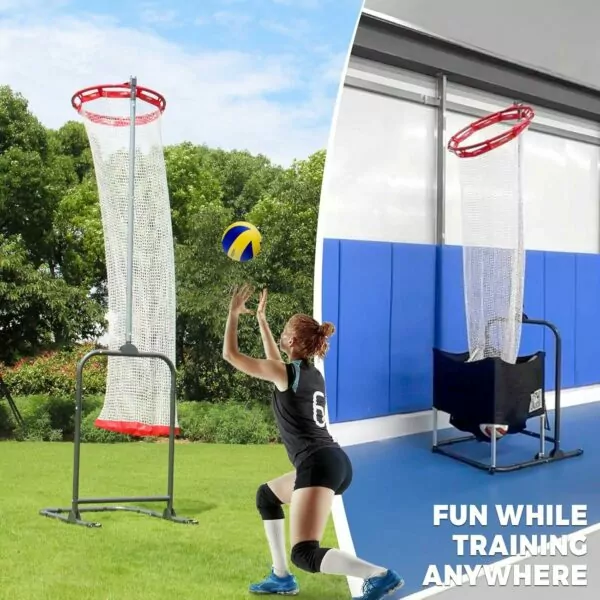 Adjustable Height Volleyball Setter Training Net for Indoor/Outdoor Use - Spiking, Serving, and Setting Practice Equipment - Image 2