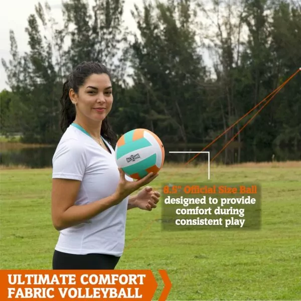 81H+z21AAlL. AC SL1500 Hall of Games Outdoor Volleyball Net and Carrying Bag Set with Adjustable Steel Poles and Official Size Volleyball Perfect for Parties