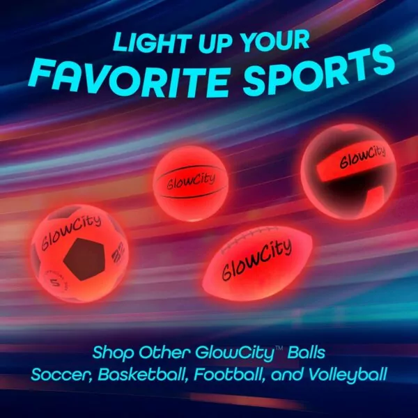 81K5RD7oJUL. AC SL1500 Glow in The Dark Volleyball GlowCity - Light Up LED Volleyball