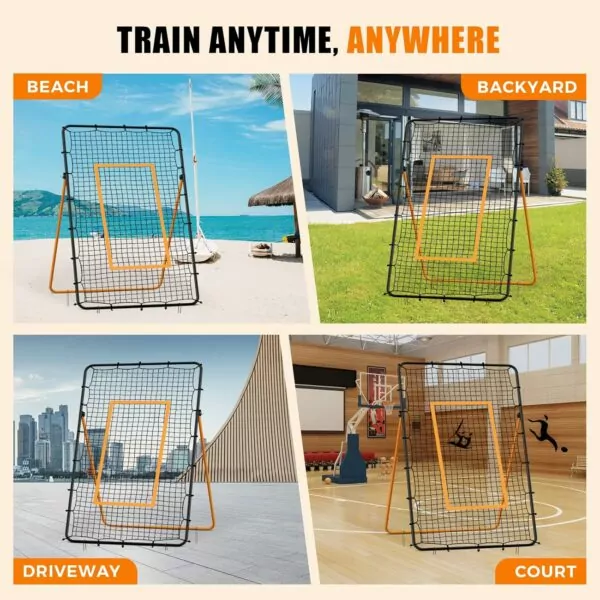 81isYVTQAXL. AC SL1500 Adjustable Volleyball Rebounder Net-Portable 7x4 ft Training Equipment for Spike and Smash Practice-5 Rebound Angles Custom Target Area for Volleyball Sports Training Practice