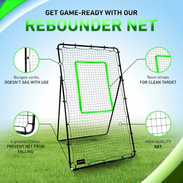 Adjustable Volleyball Rebounder Net 7x4 ft - Portable Training Equipment with Angle Customization for Practicing Volleying, Bumping, Spiking - Durable with Travel Bag, Improve Skills - Image 2