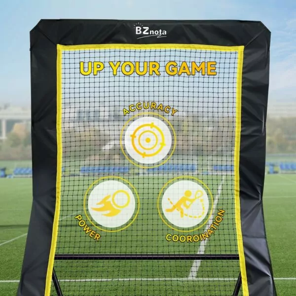 Lacrosse Volleyball Baseball Soccer Rebounder Bounce Back Net with Neon Target for Backyard Practice - Image 2