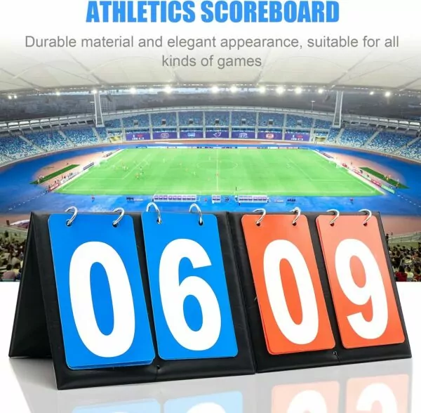 Portable Tabletop 2 Digit Scoreboard Flipper, Baseball Basketball Volleyball Score Keeper, Outdoor Games 2 PCS - Image 3