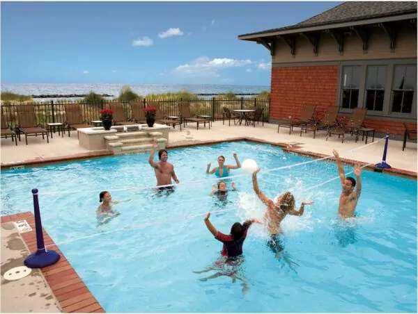 poolside volleyball