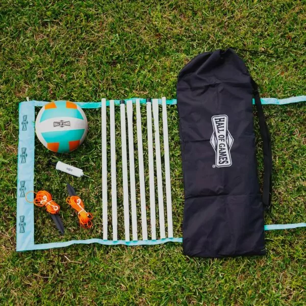 A1r 4J+f9yL. AC SL1500 Hall of Games Outdoor Volleyball Net and Carrying Bag Set with Adjustable Steel Poles and Official Size Volleyball Perfect for Parties