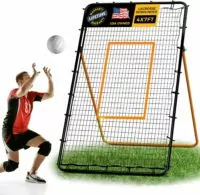 Adjustable Volleyball Rebounder Net-Portable 7x4 ft Training Equipment for Spike and Smash Practice-5 Rebound Angles Custom Target Area for Volleyball Sports Training Practice