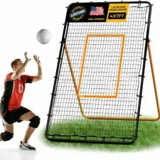 Adjustable Volleyball Rebounder Net-Portable 7x4 ft Training Equipment for Spike and Smash Practice-5 Rebound Angles Custom Target Area for Volleyball Sports Training Practice