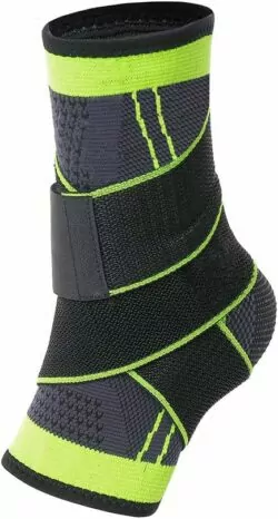 Ankle Brace, Adjustable Compression Ankle Support Men & Women, Strong Ankle Brace Sports Protection, Stabilize Ligaments-Eases Swelling and Sprained Ankle（ Large, Green, 1