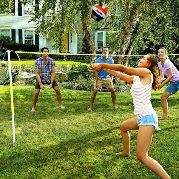 B1kV3vSRPsS. AC SL1500 Franklin Sports Outdoor Volleyball Net Sets - Beach + Backyard Portable Volleyball Net with Poles - Complete Outdoor Volleyball Sets with Net + Volleyball Included