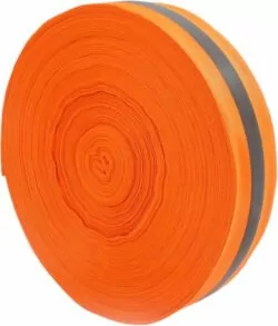 Beach Volleyball Lines, 2'' x 328' Nylon Beach Volleyball Boundary Lines, Tear-Resistant Reflective Caution Lines, Vibrant Orange Court Marking Lines for Running Track Lanes