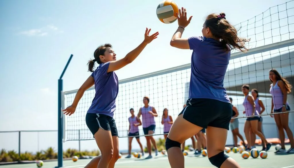 Cooperative Volleyball Practice