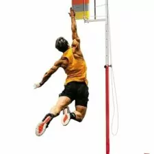 DOKERS Vertical Jump Tester, Vertical Challenger, Vertical Jump Tester Floor-Standing Jumping Height Training Aid with Drawstring Professional Stadium Vertical Jump Trainer(2.8m)